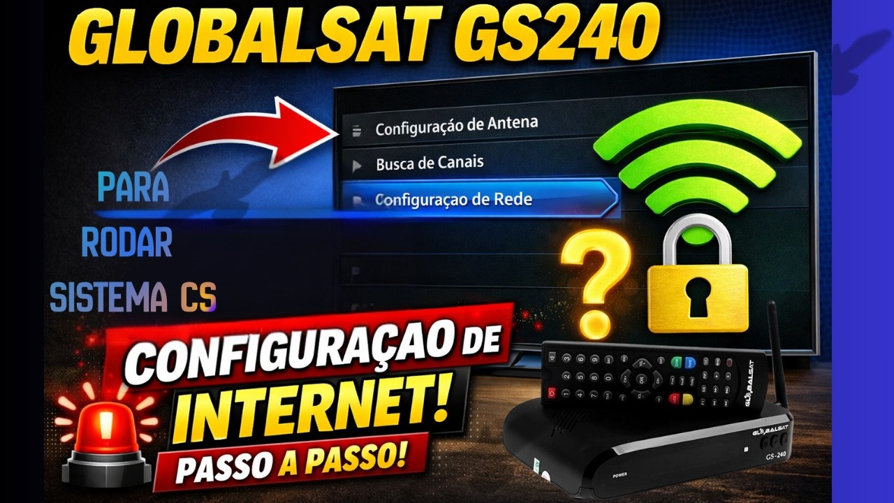 🔥Globalsat GS240 Bem Configurado! Veja Esse Ajuste Importante no Menu para os HDS digital rodar liso