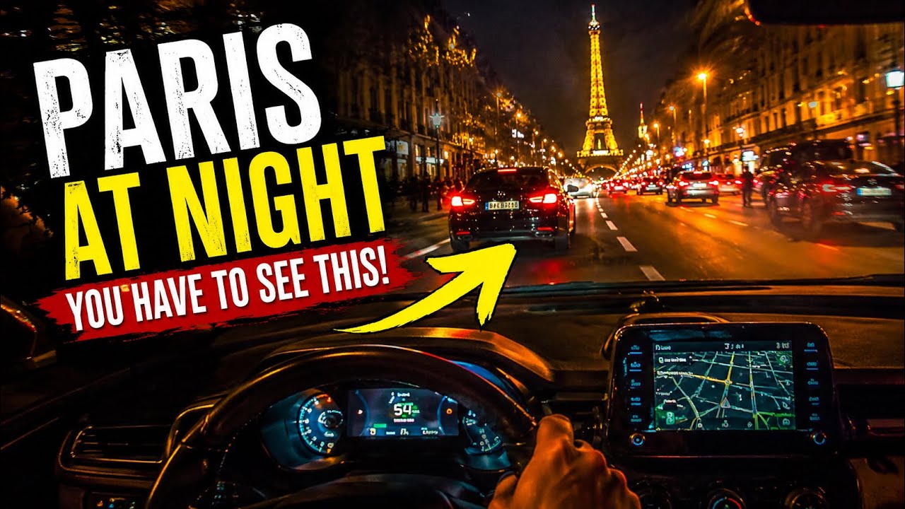 PARIS CITY POV Night Driving Tour 2025.