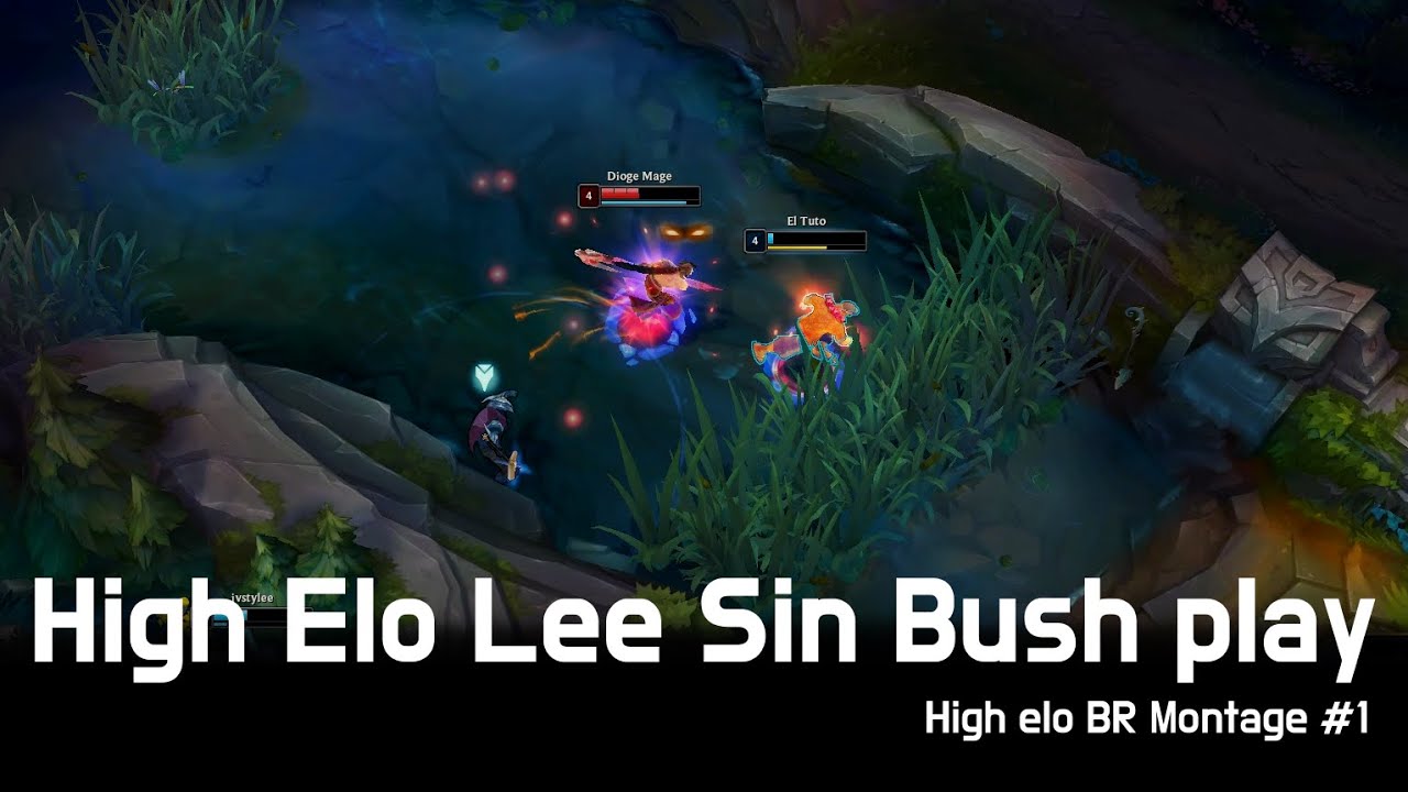 High Elo Lee sin bush play! | High Elo BR League of Legends Montage #1