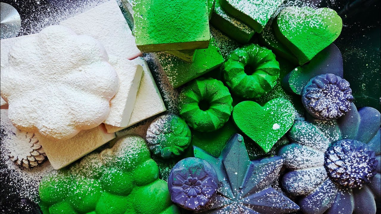 Bombastic Squeaky Powdery Crush 💥 | Ultra Crispy ASMR (No Talking) 🤍💚🖤