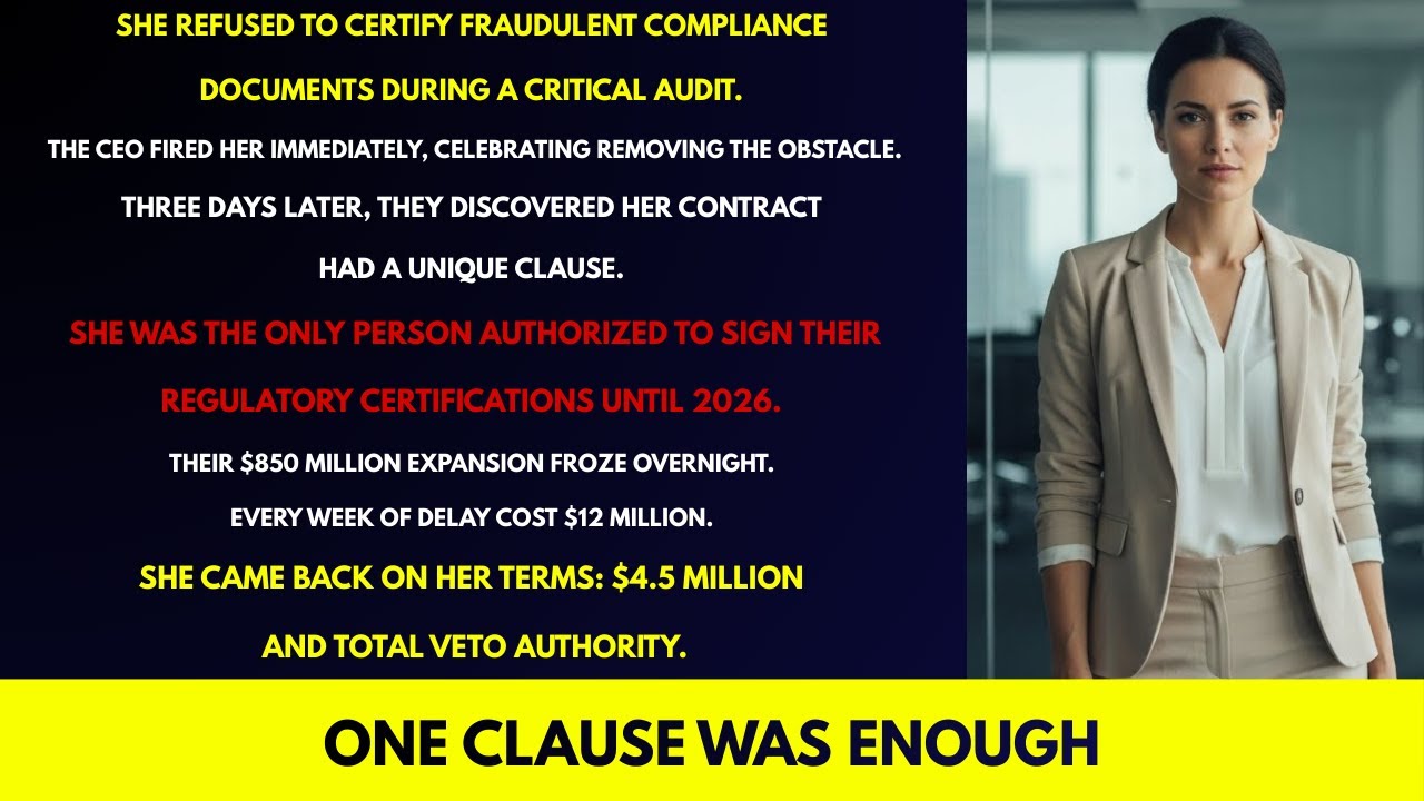 They Fired Me After the Audit Call...The Clause I Controlled Froze Their Expansion Overnight