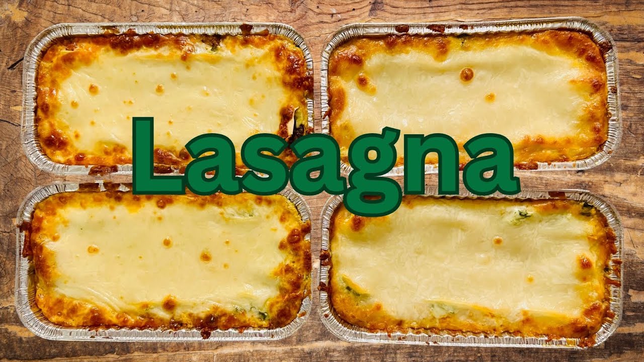 Homemade Lasagna with Spinach, Ricotta, Parmesan, and Marinara