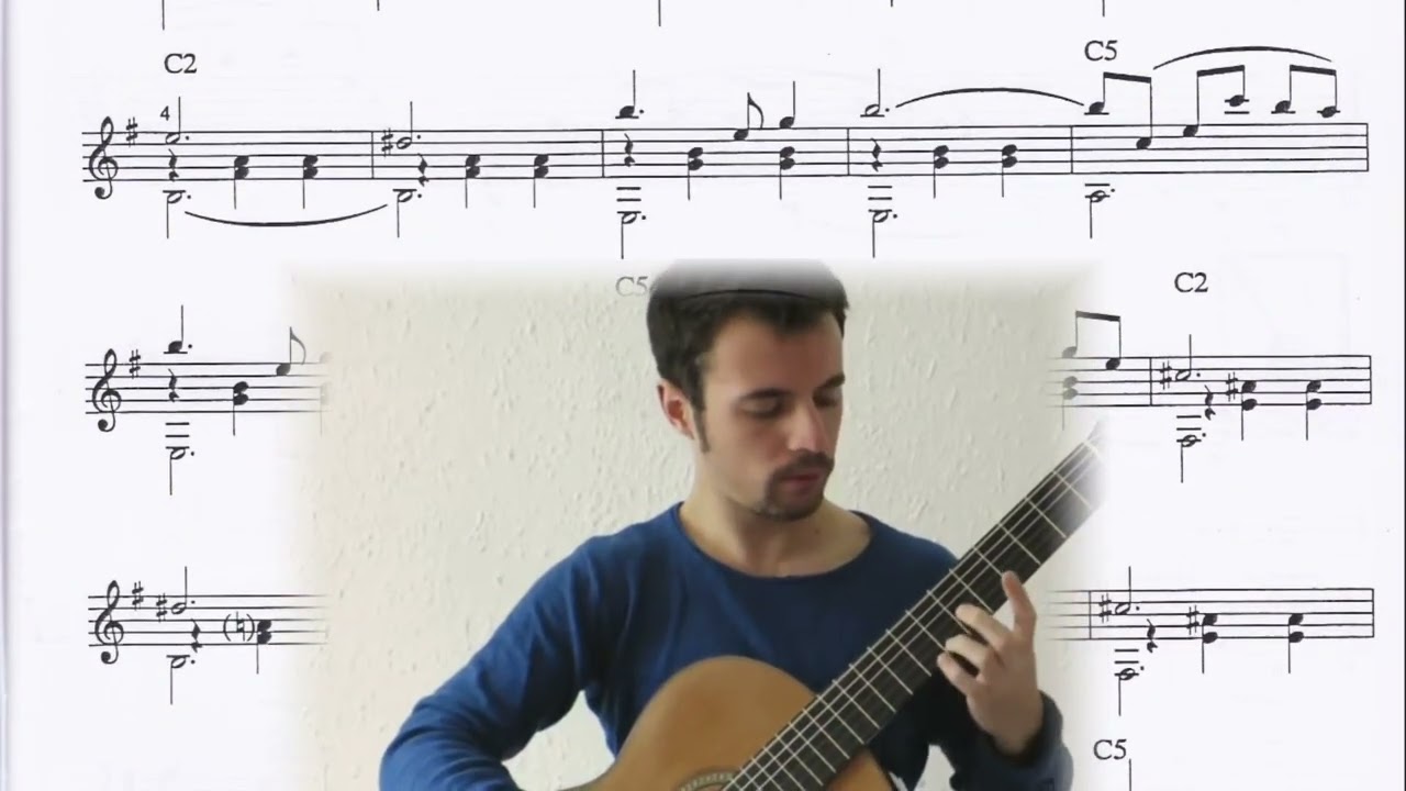 Estudio para guitarra (n° 4) de Gloria Villanueva ♩ ¿Lo interpretas? 😊