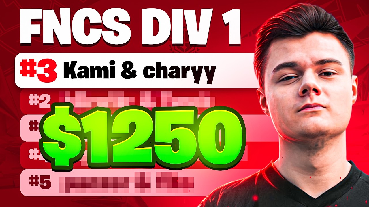 ZAJĄŁEM 3 MIEJSCE na FNCS DYWIZJA 1 w Fortnite (1250$)