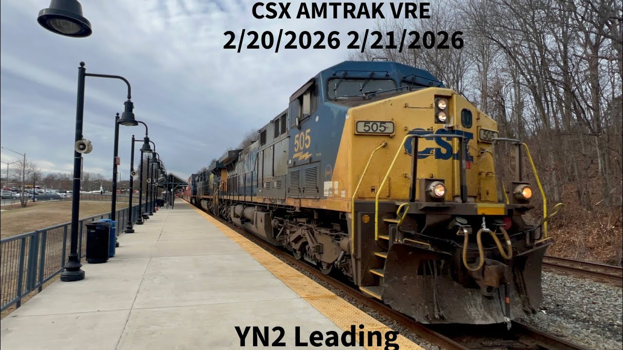 CSX Amtrak VRE 2/20/2026 & 2/21/2026 @CSXfan618 @calebtrains2261 @BennettTheP42Guy