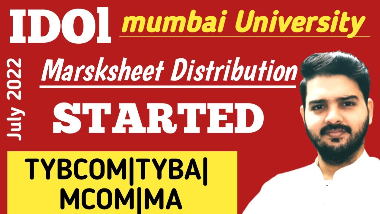 IDOl Marksheet distributio|TYBcom|TYBA|Mcom|Ma|June exam 2022|Mumbai University Result|