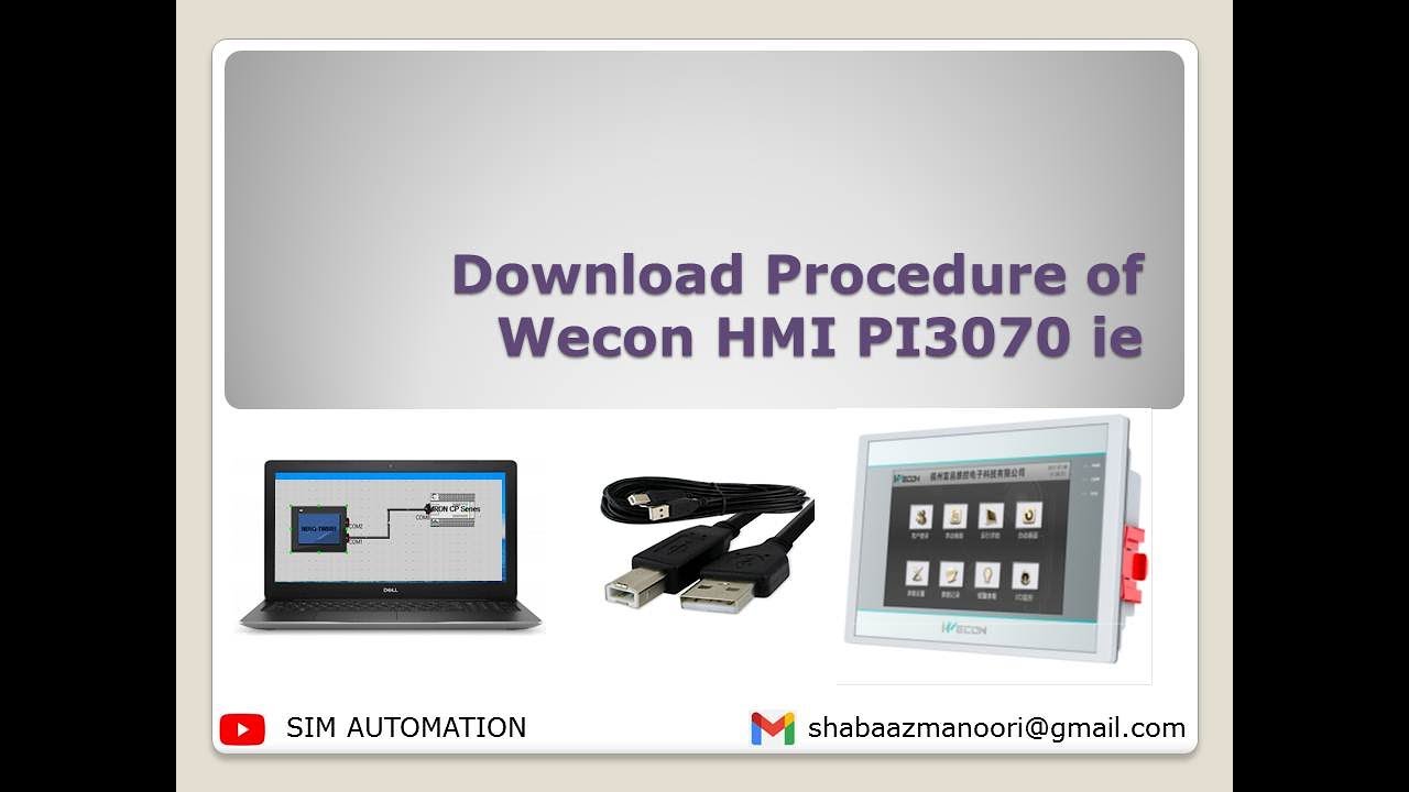 Project Download Procedure of Wecon HMI PI3070 ie by @simautomation  #wecon #plc #hmi #procedures