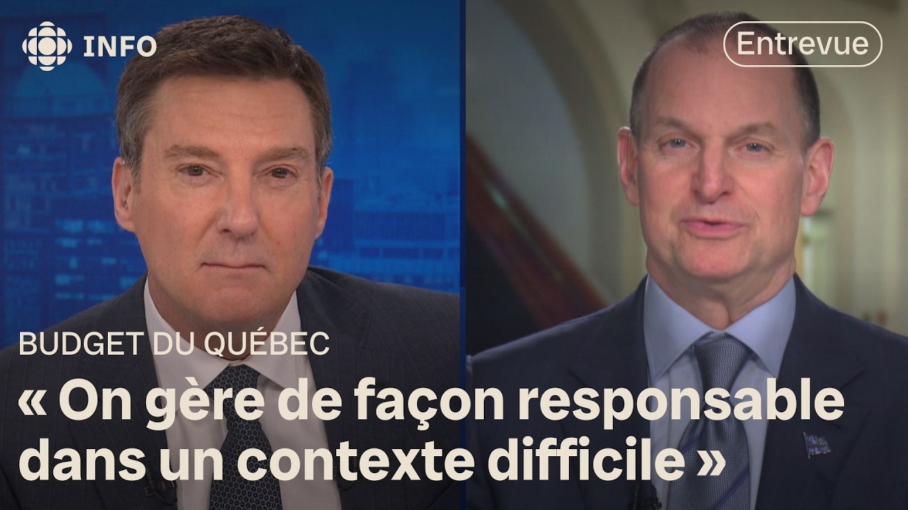Budget du Québec : Entrevue de Patrice Roy avec le ministre Eric Girard