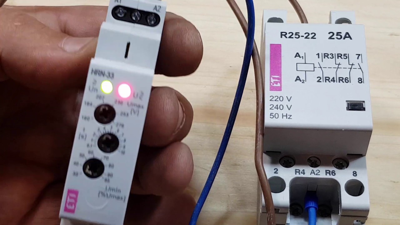 Releu monitorizare Faza ETI HRN-33 cu reanclansarea automata + Contactor