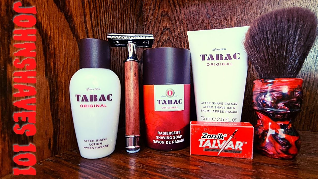 Tabac Original shave Stick,balm&splash: Stirling Hybrid Kuomo agressive razor: zorrick Talvar blade