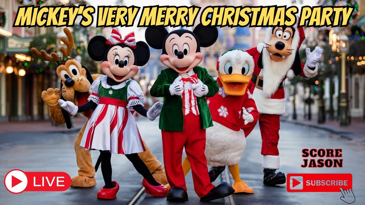 🔴LIVE: Mickey’s Very Merry Christmas Party at Magic Kingdom 🎅✨ | Disney World Holiday Celebration!