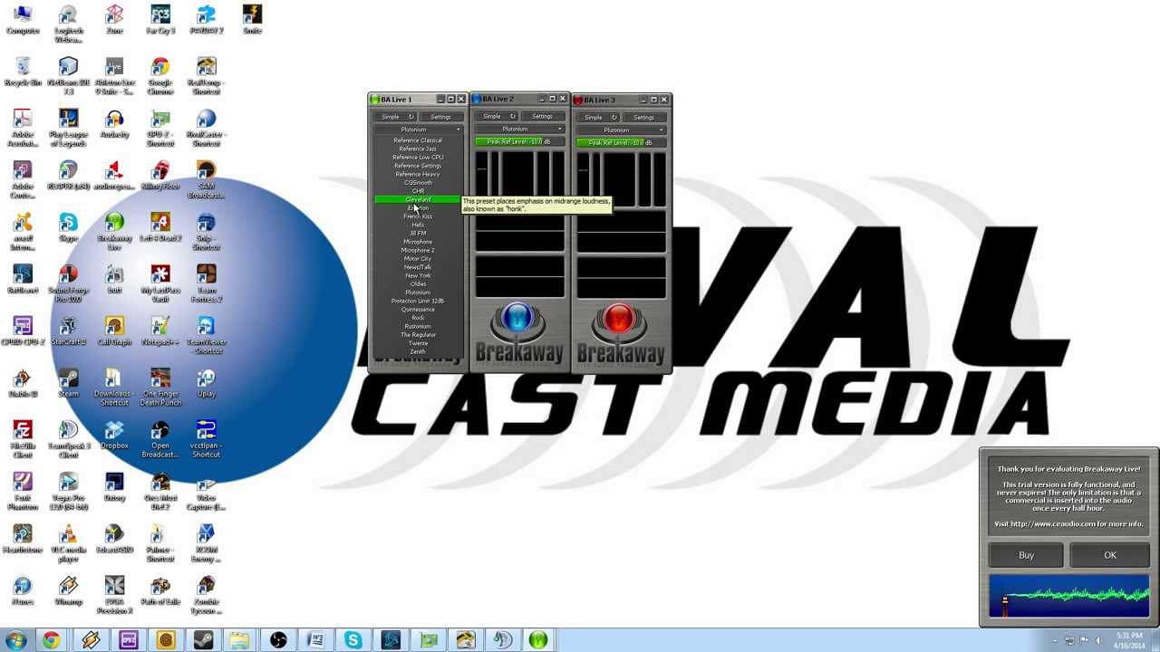 Breakaway live steup tutorial for broadcasting skype calls