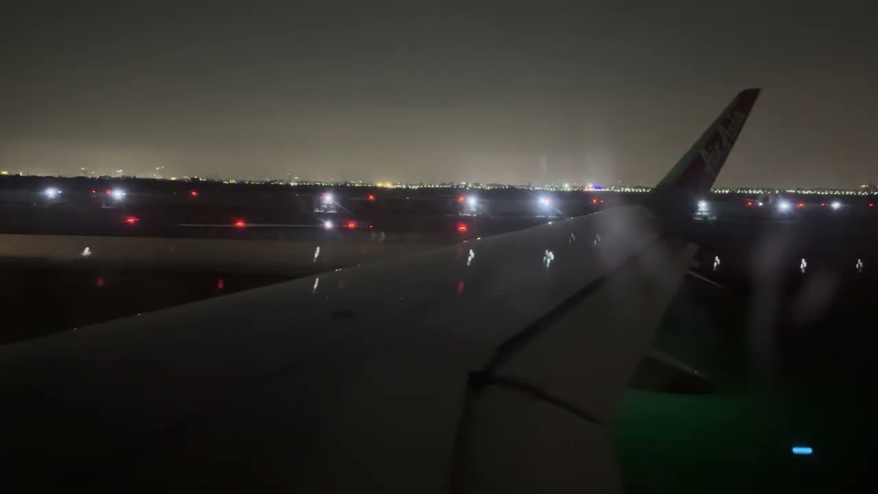 Thai AirAsia A320 full takeoff from Bangkok-Suvarnabhumi Airport (BKK) to Khon Kaen Airport (KKC).