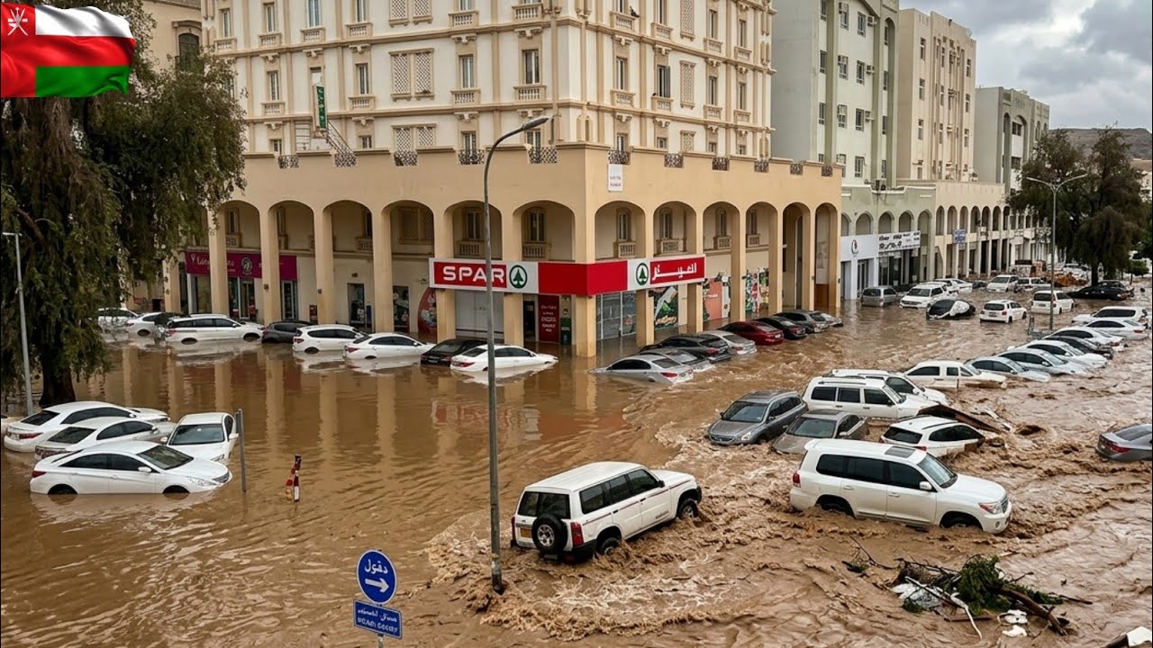 Chaos in Oman: Massive Flash Floods Submerged Muscat and Seeb, Cars Swept Away