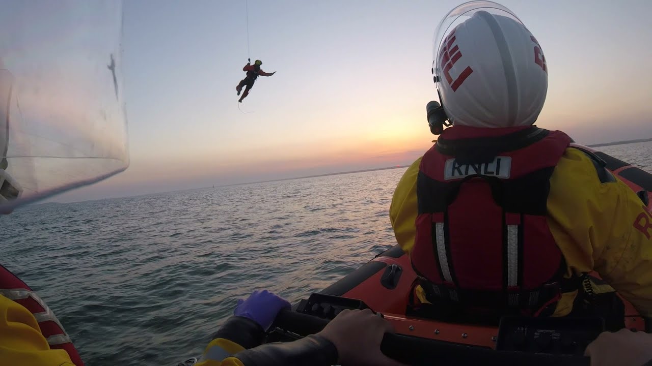 Cowes Lifeboat rescue casualty with severe chest pains