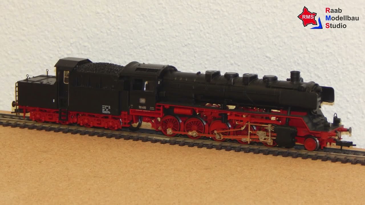 RMS Digitalisierung - Spur H0 - Fleischmann 64177 - Dampflok BR 50 - Zimo Sound - Testfahrt