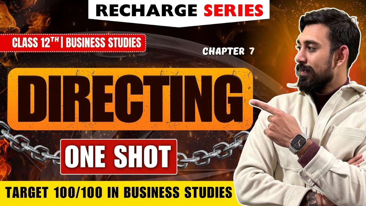 Recharge Chapter 7 | Directing | Class 12 | Business Studies | Boards 2025