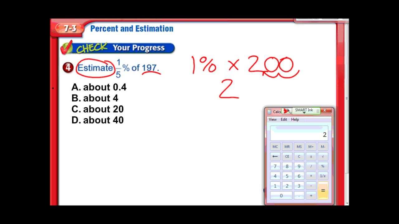 Percent & Estimation - Middle School Math
