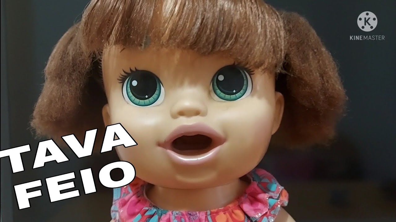 O cabelo da Hanny antes de eu fazer caca (baby alive comilona)
