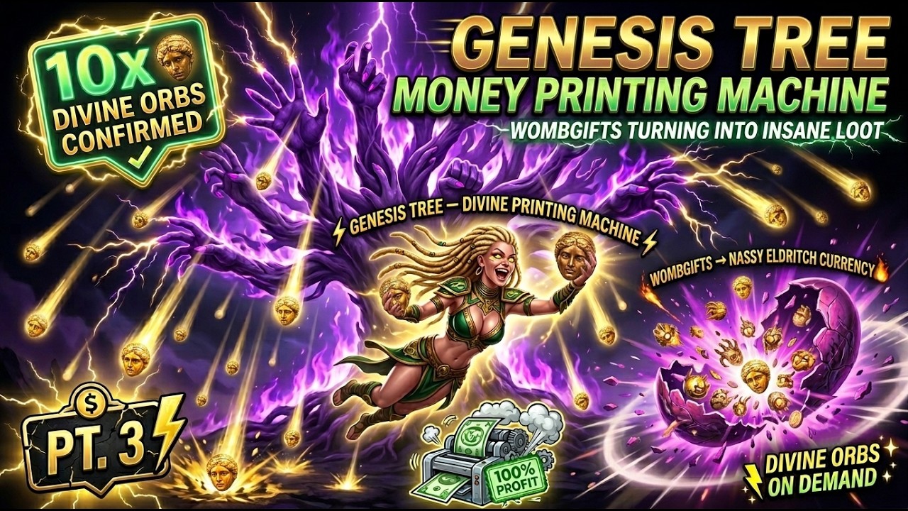 PT. 3 | Genesis Tree Money Printing Machine &ndash; Wombgifts Turn Into INSANE Loot | PoE 2 0.5.0 ROTA