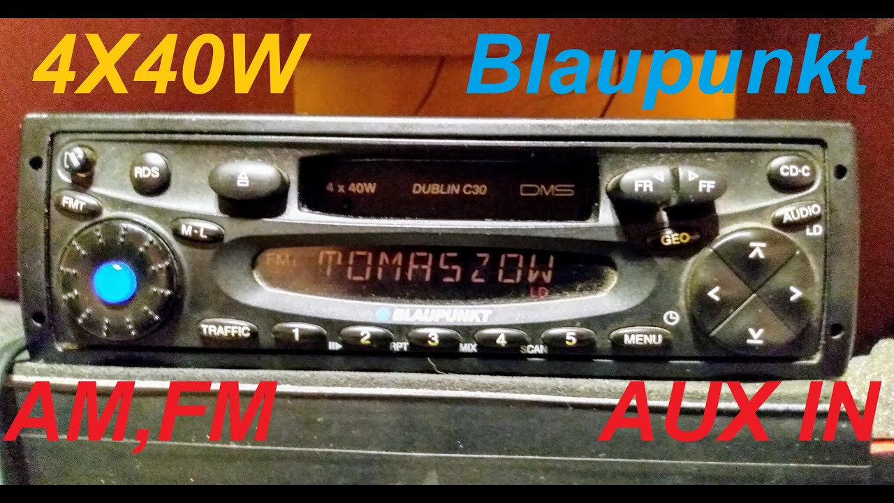 Blaupunkt Dublin c30 AUX 4x40W Radio samochodowe / Car radio Cassette player test