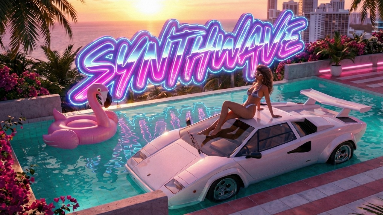 Miami Sunset Compilation | Retrowave, Retro Synthwave, Neon 80s Music (1 Hour)