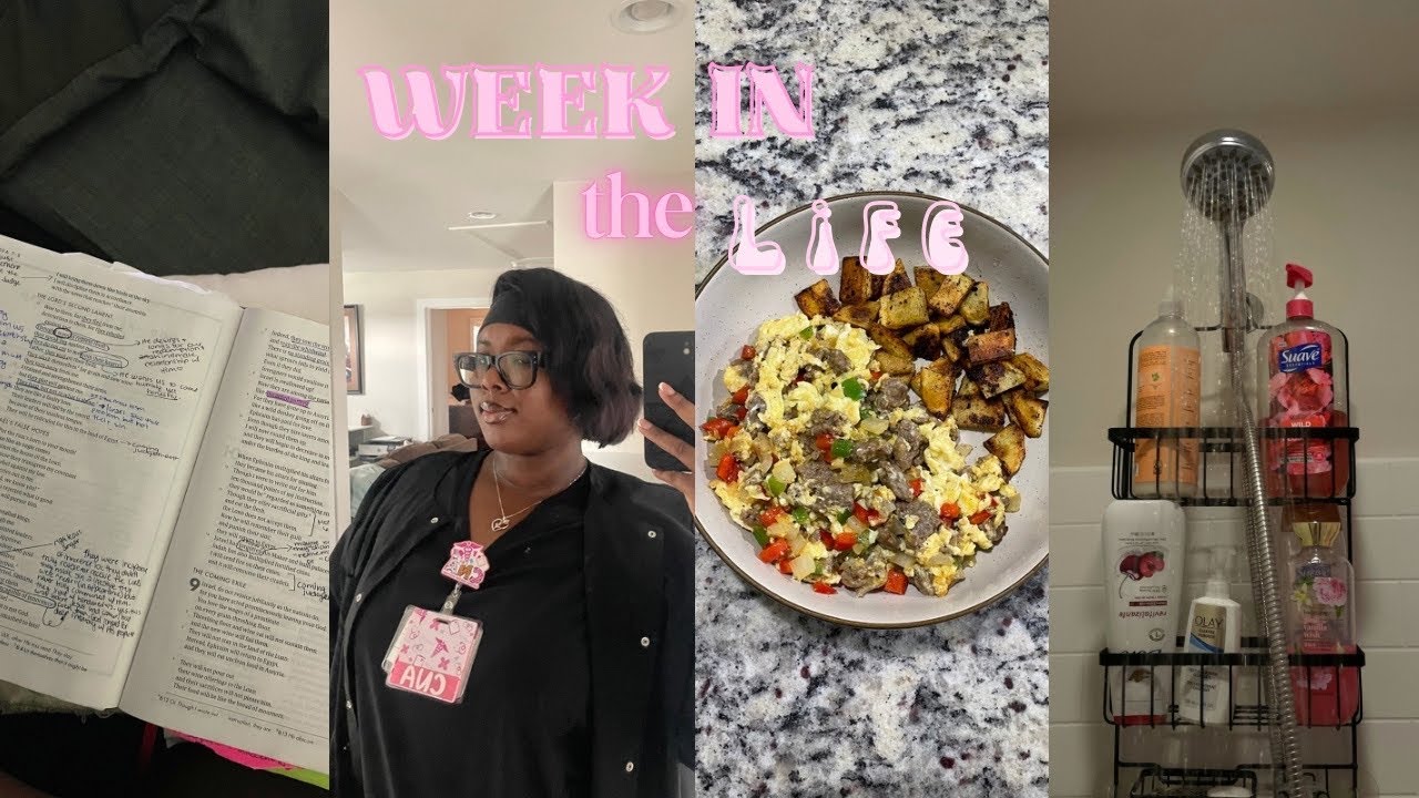 WEEK IN THE LIFE OF A CNA | 60+ hr work week, bible study, nails, new hygiene, food