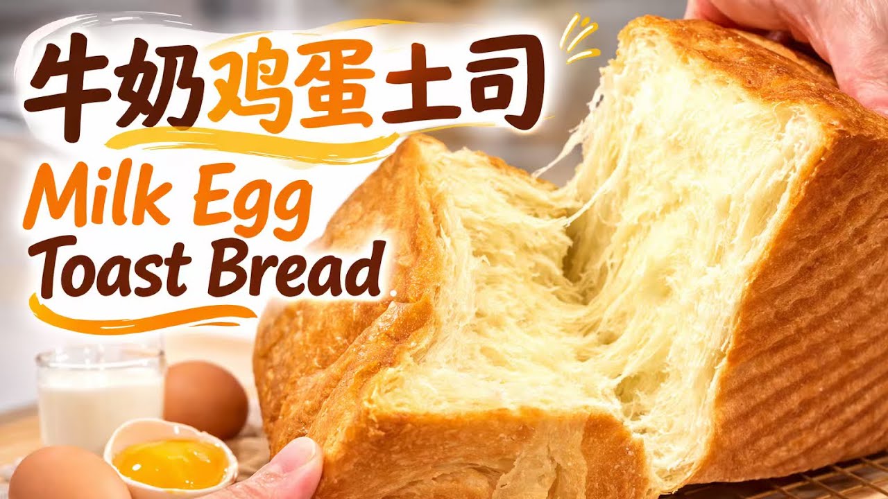 超柔软牛奶鸡蛋吐司｜一撕就拉丝！新手也能成功的 Milk Egg Toast Bread