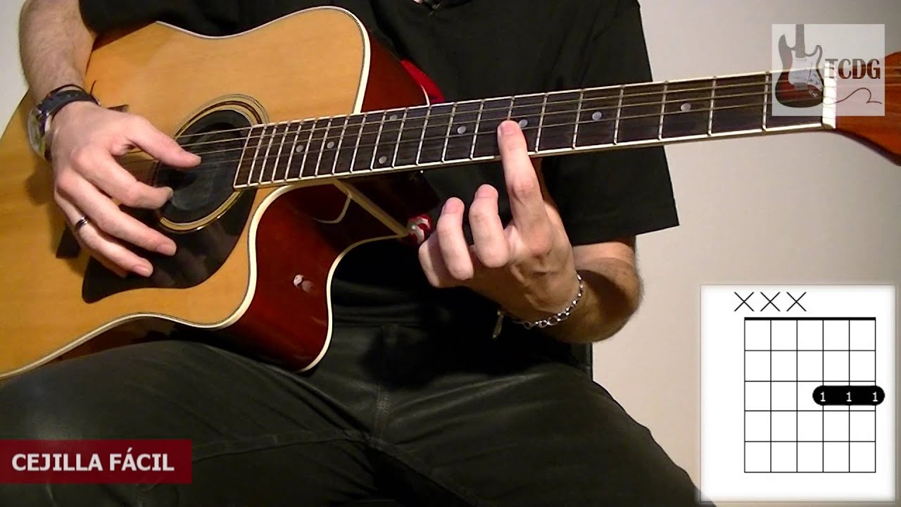 Como Hacer Cejilla Facil! Curso de Guitarra Acústica por Mario Freiria: Acordes Con Cejilla TCDG