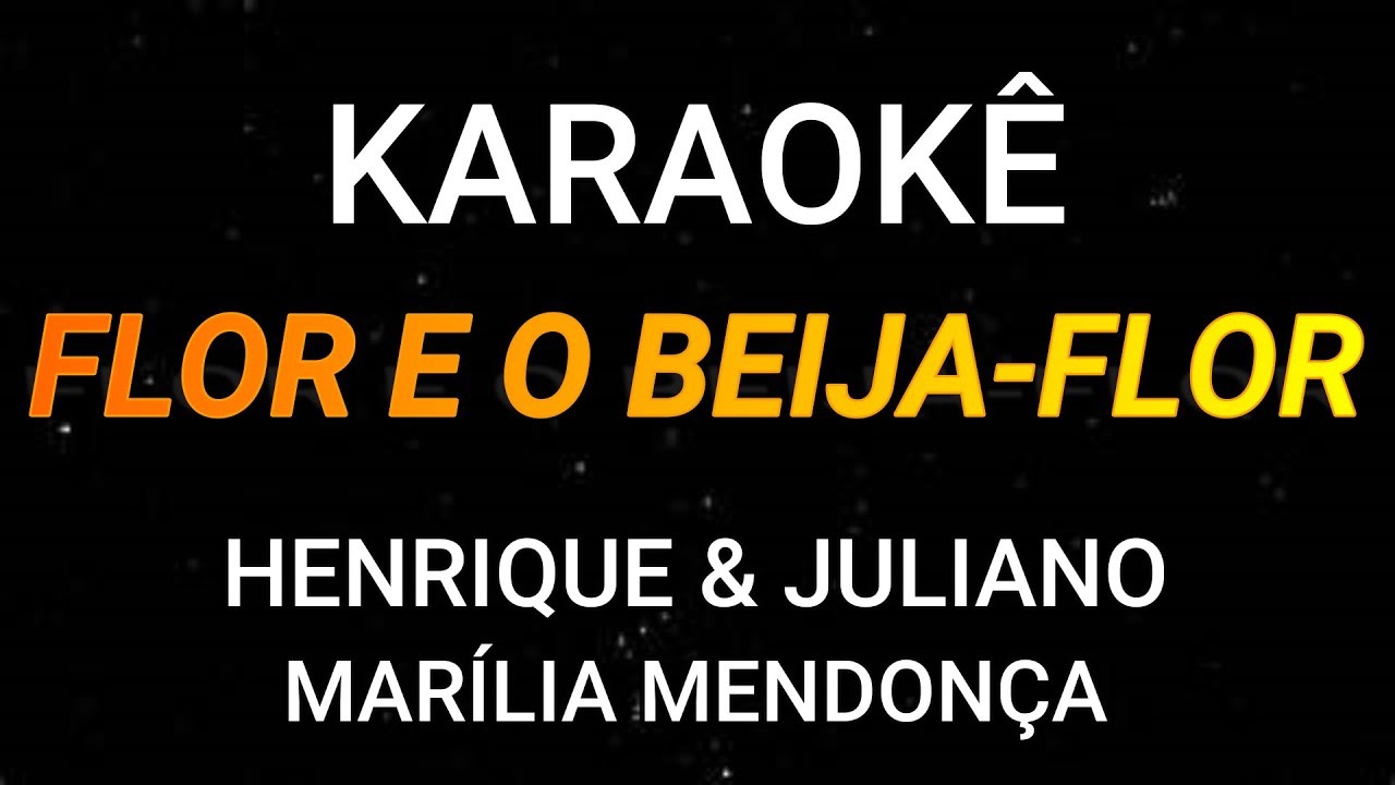 FLOR E O BEIJA FLOR - KARAOKÊ - HENRIQUE & JULIANO - MARÍLIA MENDONÇA