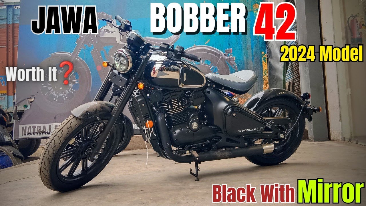 Jawa 42 Bobber 2024 Model Full Walkaround Review 🔥 | Black Mirror 🖤 Model | Autotechinfo