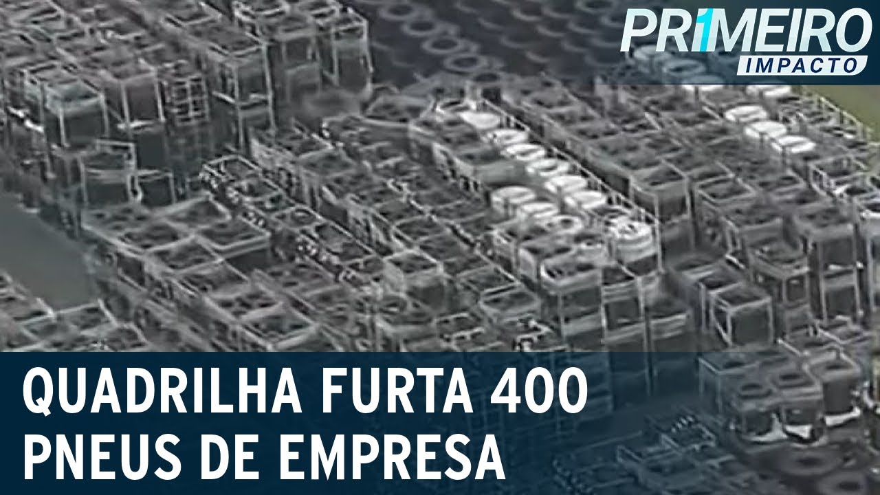 SP: quadrilha invade empresa e furta 400 pneus em Mauá | Primeiro Impacto (17/05/23)