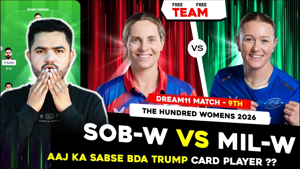 SOB-W vs ML-W Dream11 Prediction | Southern Brave Women vs MI London Women | The Hundred 2026