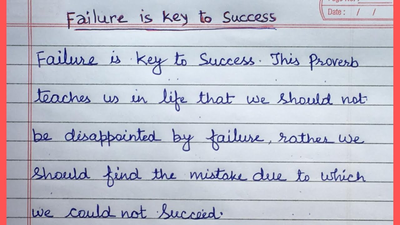 Failure is key to Success essay || Essay on Failure is key to Success