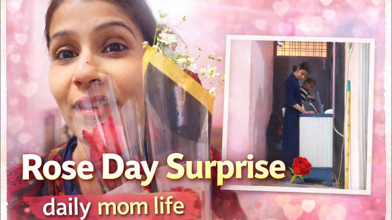 Daily Life with Baby 👶 | Rose Day Surprise as a Mom & Wife #momvlog #dailyvlog 