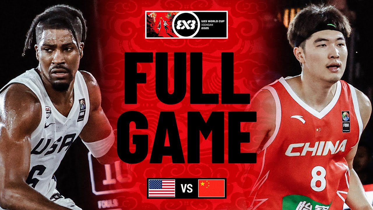 США 🇺🇸 против Китая 🇨🇳 | Мужчины | Полный список | Чемпионат мира по баскетболу 3x3 среди юношей ...