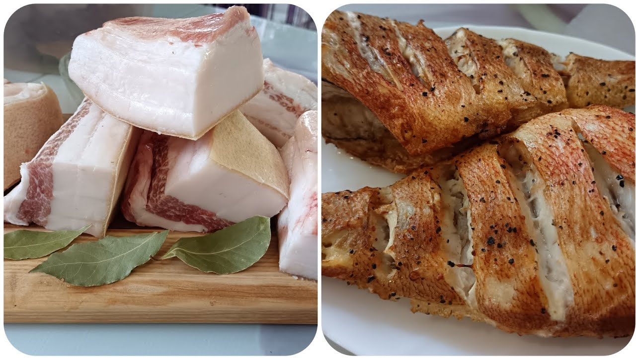 СОЛЮ ВКУСНОЕ САЛО 🥓 РЕЦЕПТ ПРИГОТОВЛЕНИЯ РЫБЫ 🐟 В АЭРОГРИЛЕ 🐟