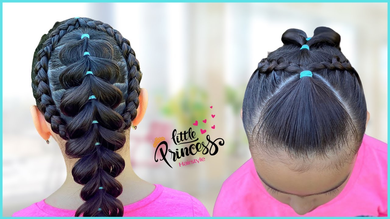 PEINADO FACIL Y BONITO CON TRENZA PULLTHROUGH✨ | PEINADO PARA NIÑAS