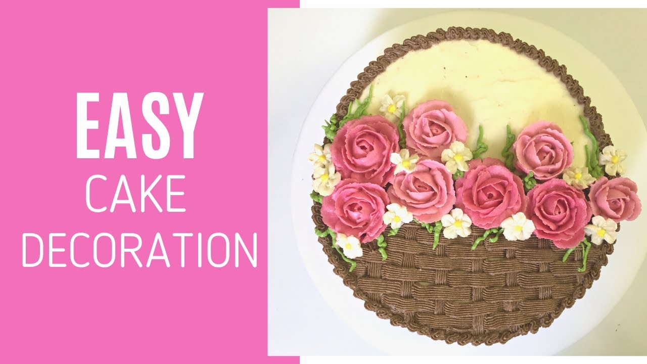 Amazing FLOWER BASKET Cake Decorating| Easy Cake Decorating| Sweet Home Delights