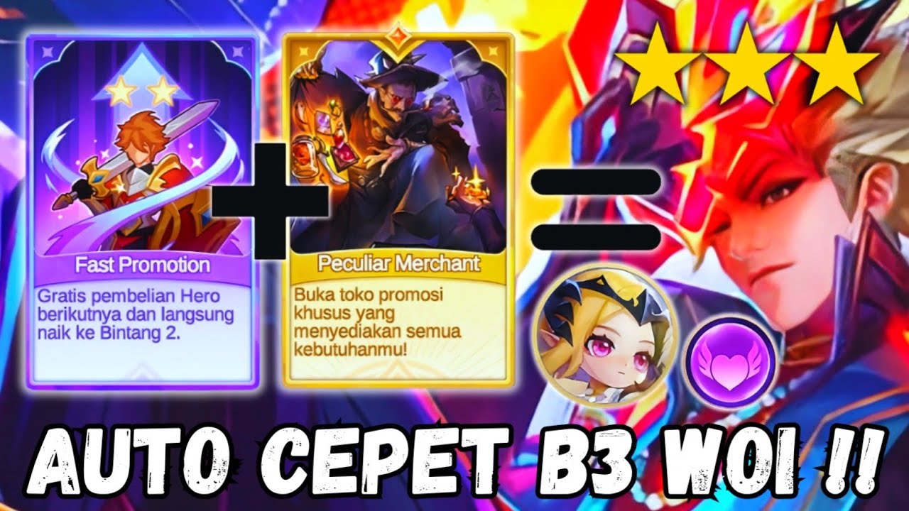 LING B3 TERCEPAT DI DUNIA !! DAPET 2 KARTU INI 100% HERO CEPET B3 WOI !! - MAGIC CHESS GOGO
