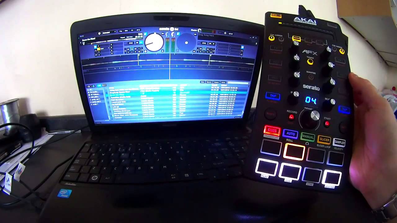 Akai AFX :HOW TO: Search, Cue, Load & play songs & change cue button colour's