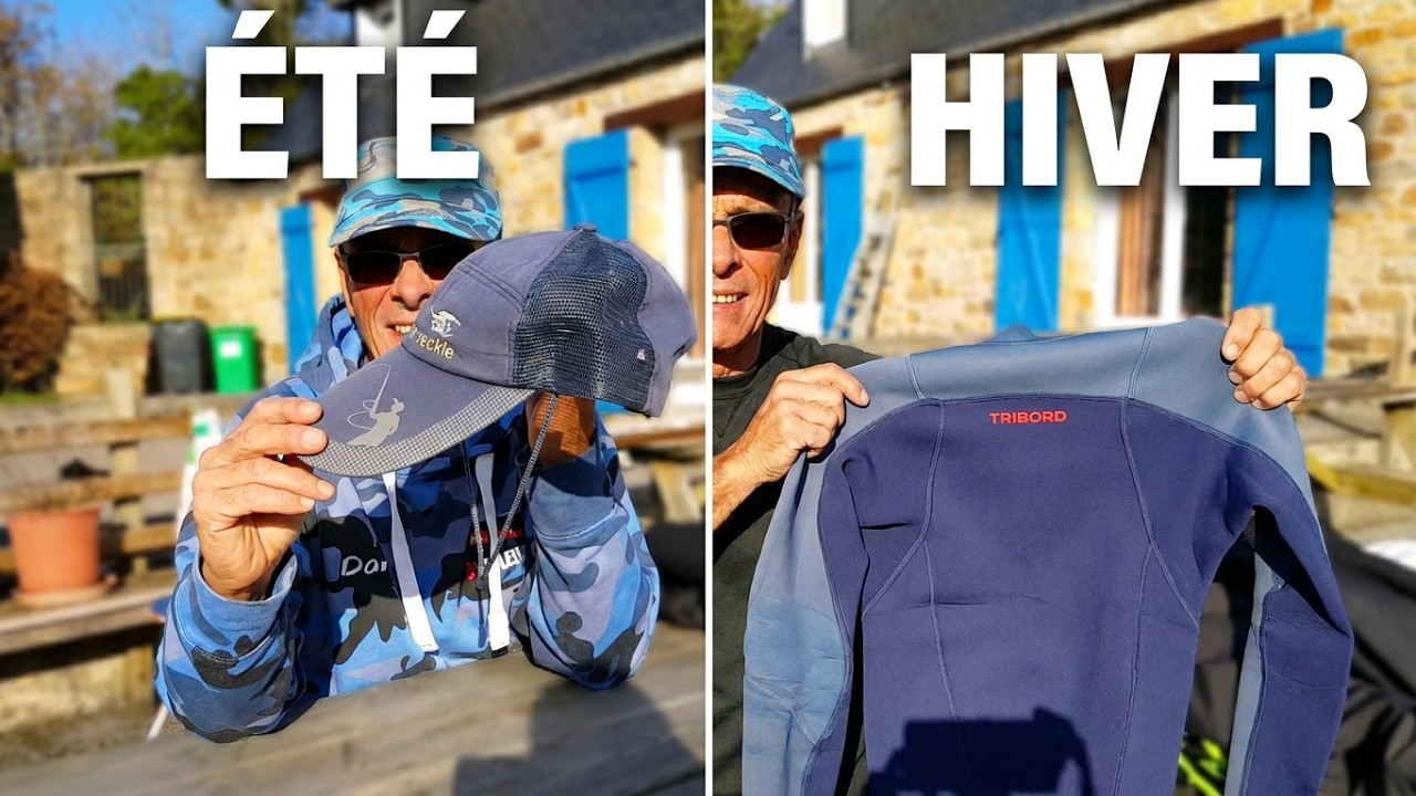 kayak de p&ecirc;che, mes v&ecirc;tements techniques.