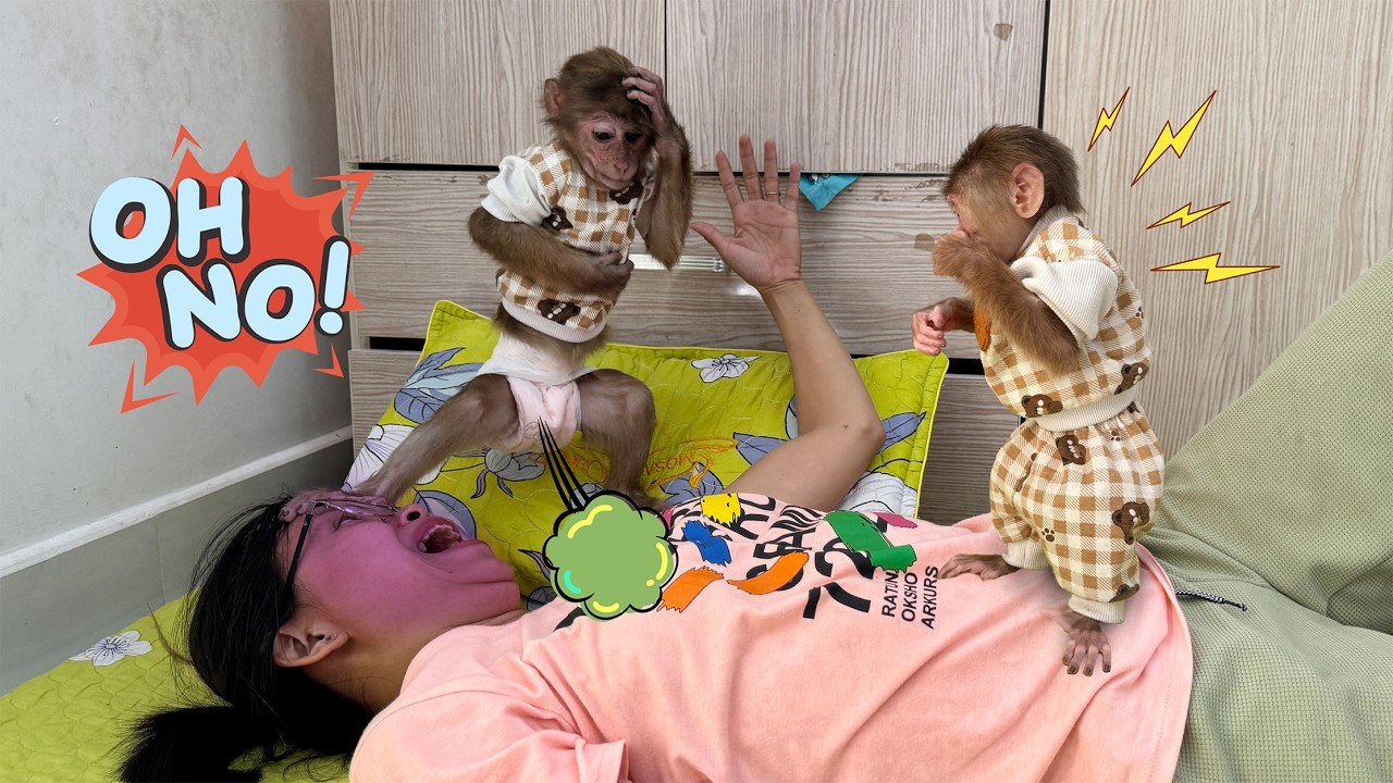 Shocking! Lucky does something no one expected while Mom is sleeping!