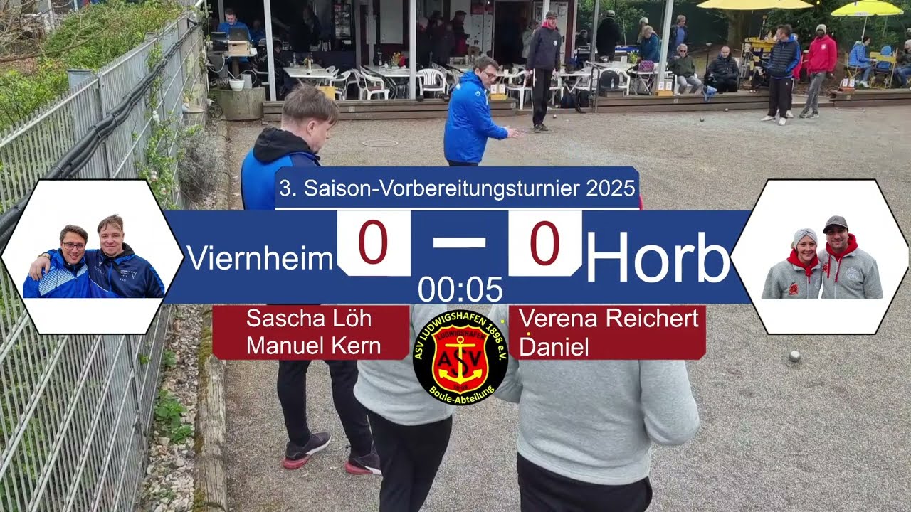 Runde 2 - Doublette Viernheim vs. Horb 3. Vorbereitungsturnier 2025 ASV Boule