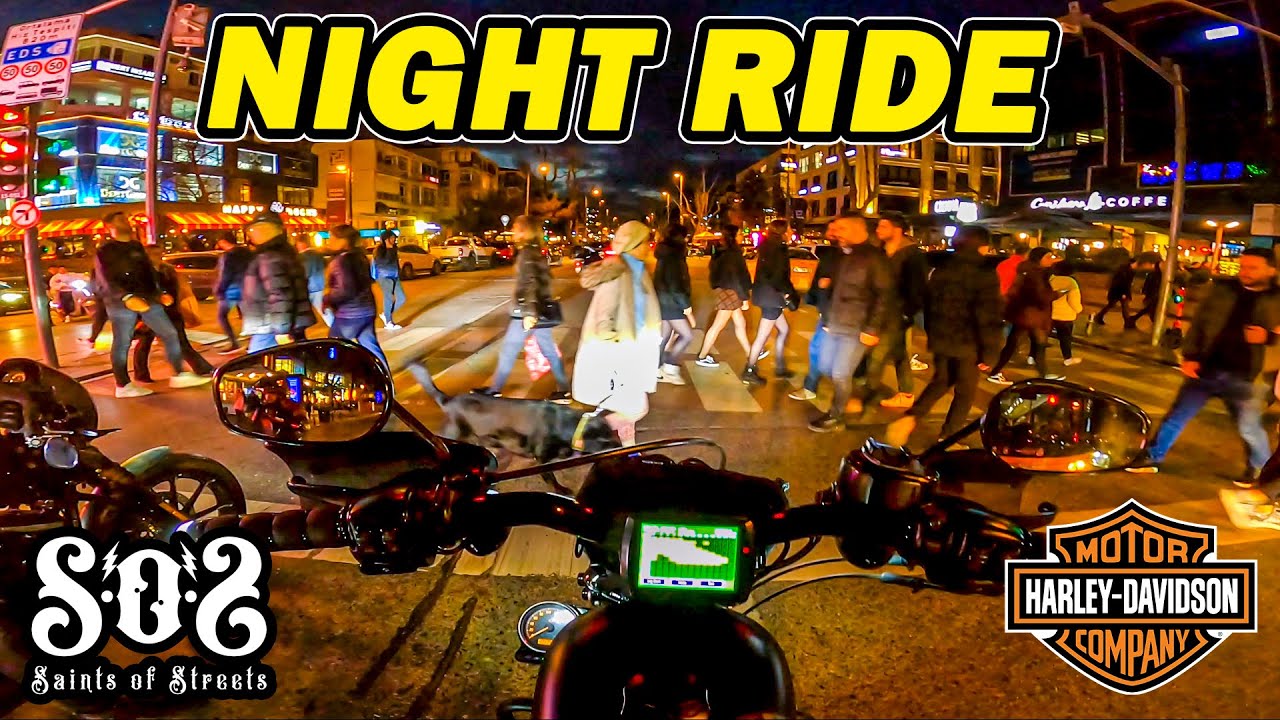GECE SÜRÜŞÜ | HARLEY DAVIDSON IRON 883 | KADIKÖY SOKAKLARI | SAINTS OF STREETS | SADECE EGZOZ SESİ