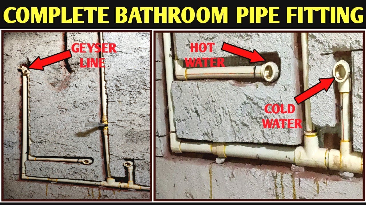 BATHROOM UNDERGROUND PIPE FITTING! BATHROOM GEYSER LINE FITTING! BATHROOM PIPE FITTING