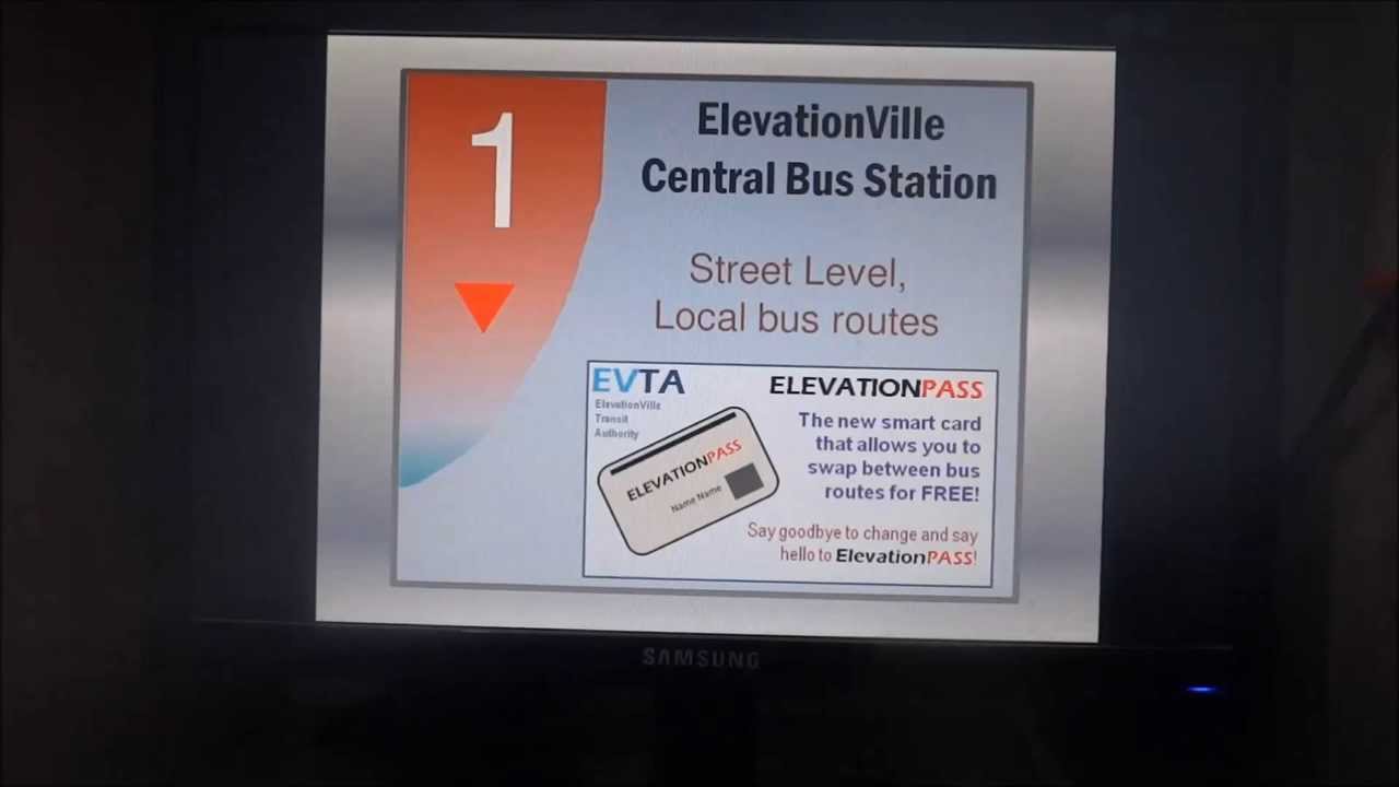 ANIMATED: ThyssenKrupp traction elevator at ElevationVille Central Bus Station in ElevationVille