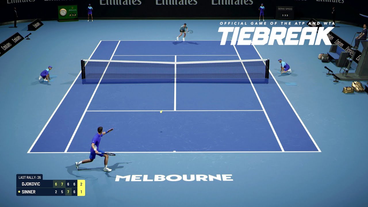 TIEBREAK - Jannik Sinner Vs Novak Djokovic I Australian Open I TIEBREAKER (PS5)