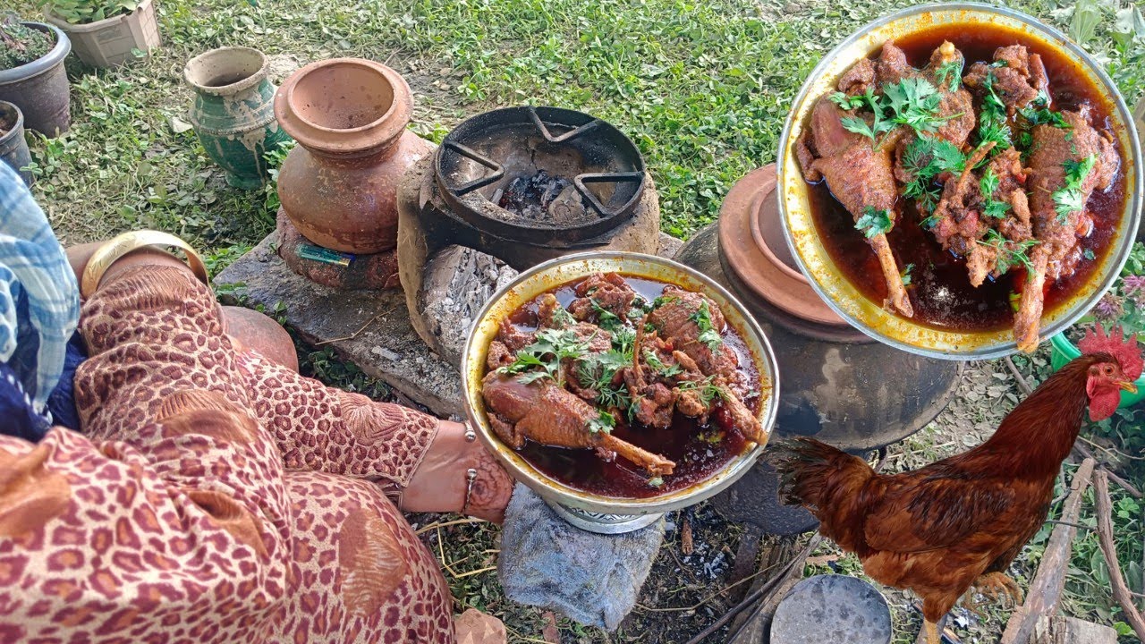 Gandee Kokur 🐓| Kashmiri Wazwan Kokur | Onion Chicken Curry 🍛|  Cooking Red Country Chicken korma |