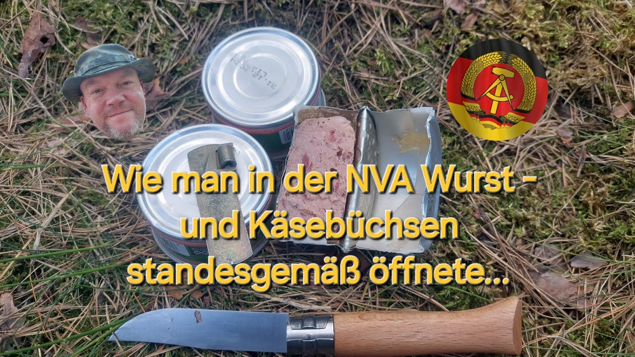 Traditionelle Öffnung von Wurst - und Käsebüchsen bei der NVA 💁🏼‍♂️